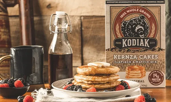 Kodiak cakes pancakes on a plate